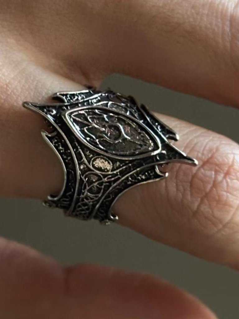 Gothic Vintage All-Seeing Eye Shield Ring